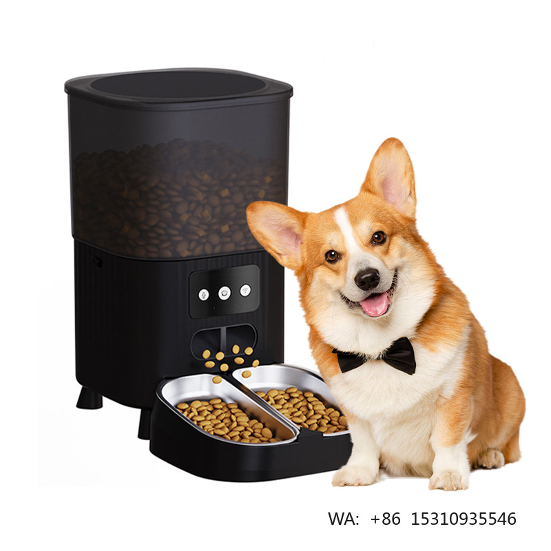 Automatic Pet Feeder Dual Bowl Stainless - Nowy automatyczny podajnik dla kota z