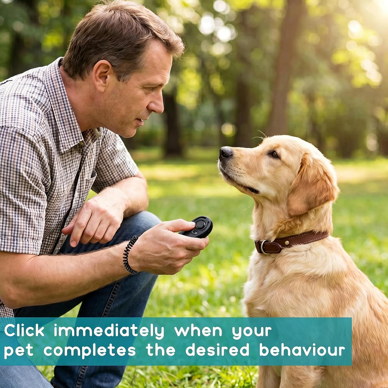 Dog Clicker Training With Wrist Strap - Kliker do tresury psów, narzędzie do