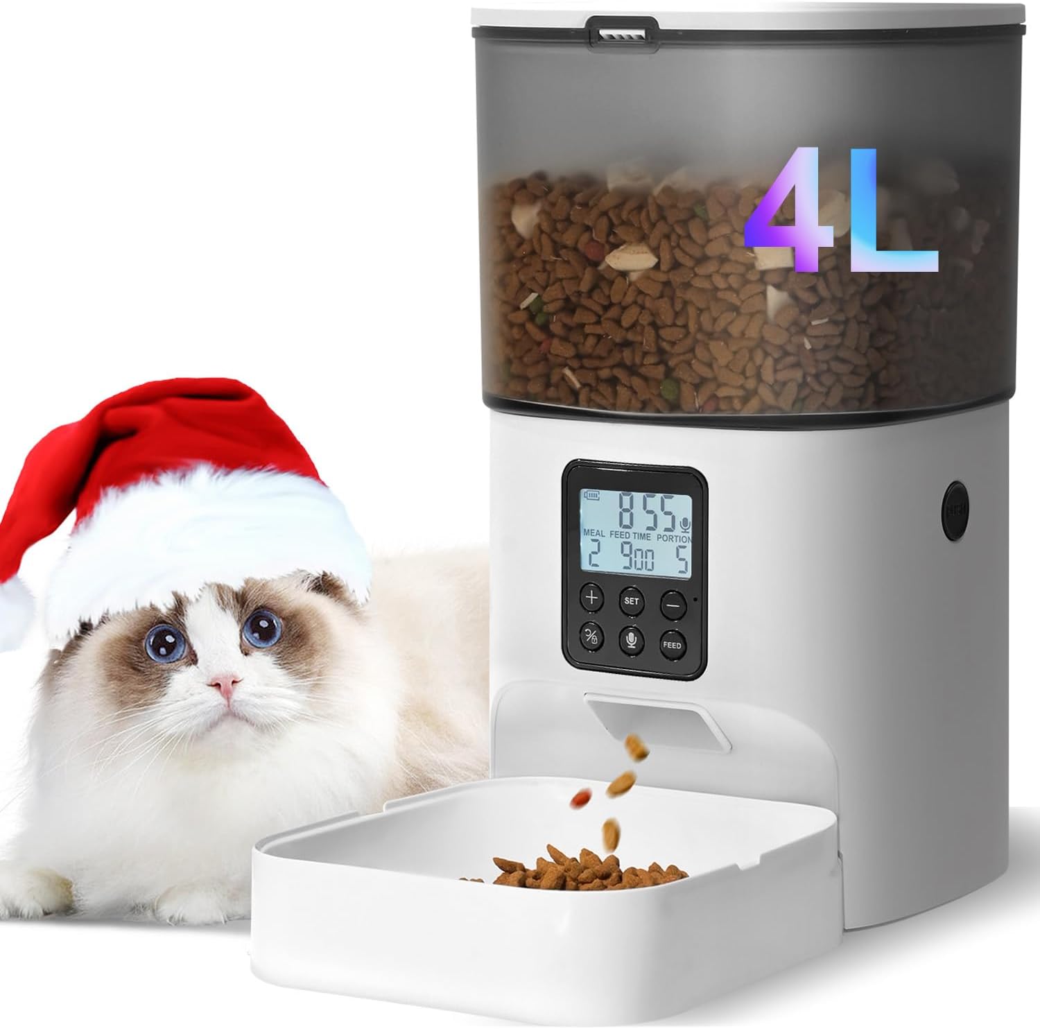 Timed Cat Dog Food Dispenser 4L - ANDOLL HOME – automatyczna karmnik dla