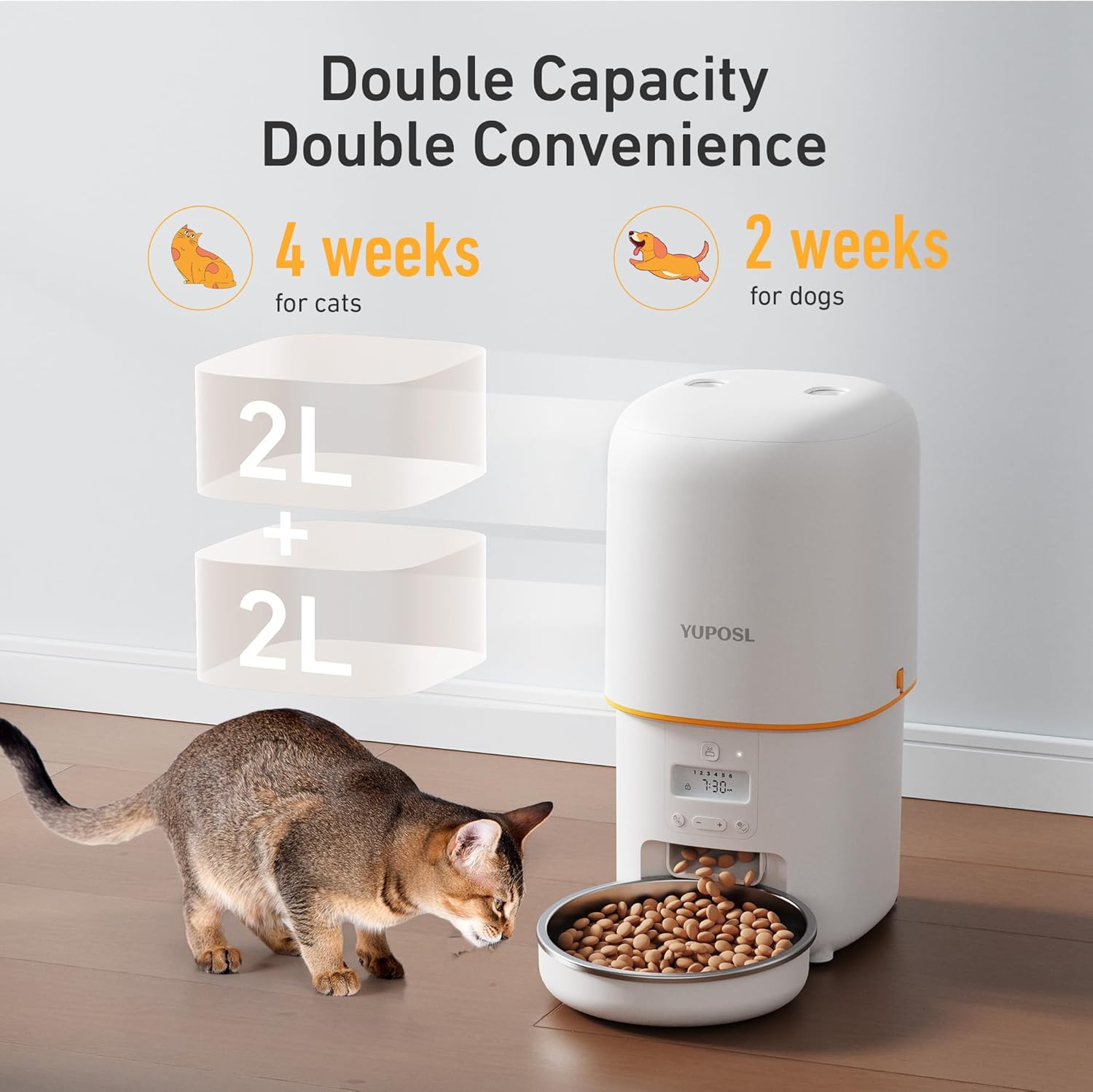 Timed Cat Dog Food Dispenser 4L - Automatyczny podajnik karmy dla kota -