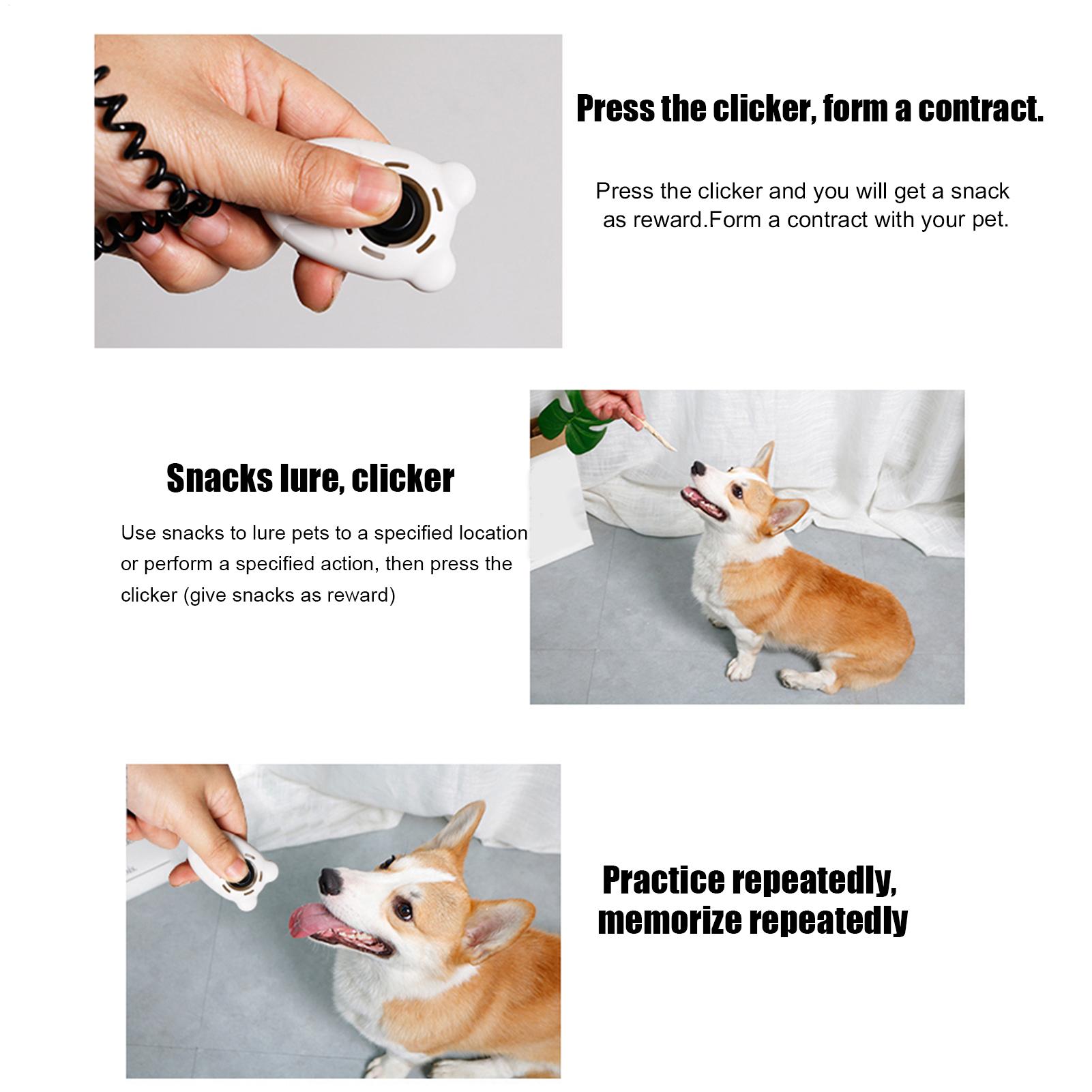 Dog Clicker Training With Wrist Strap - Kliker do treningu zwierząt, przeznaczony dla