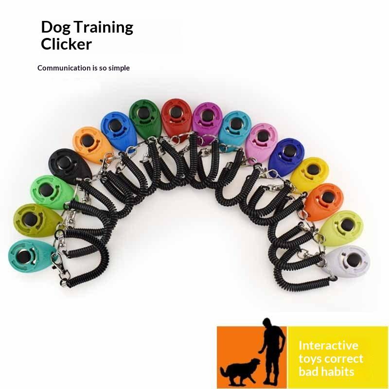 Dog Clicker Training With Wrist Strap - Regulowany pasek na nadgarstek, dźwiękowy klikacz