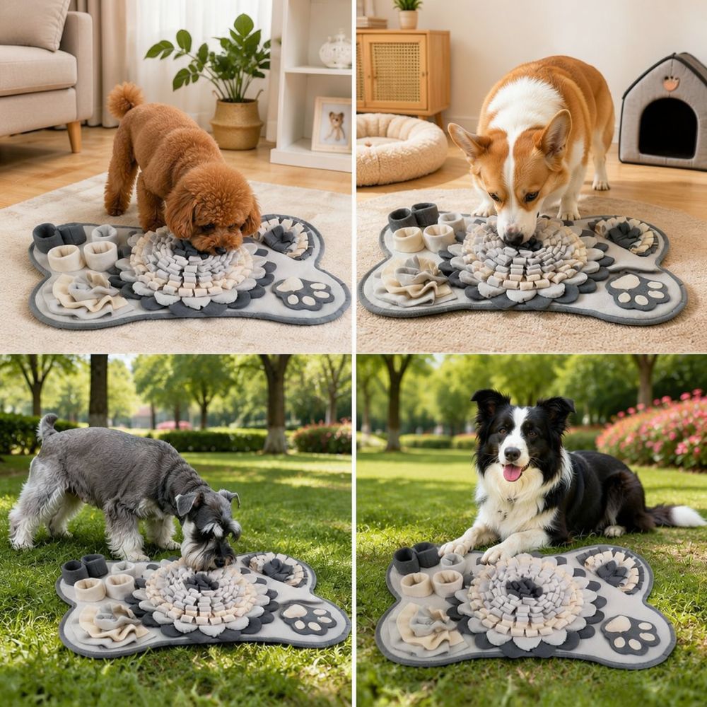 Dog Slow Feeder Puzzle Toy Interactive - Koc do zapachania dla zwierząt, zabawka-puzzle