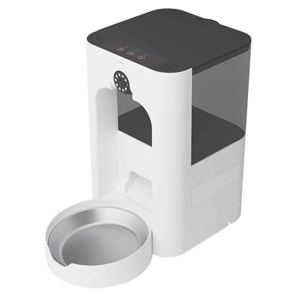 Automatic Pet Feeder Dual Bowl Stainless - Szerokokątny, dwuzakresowy, inteligentny podajnik karmy dla