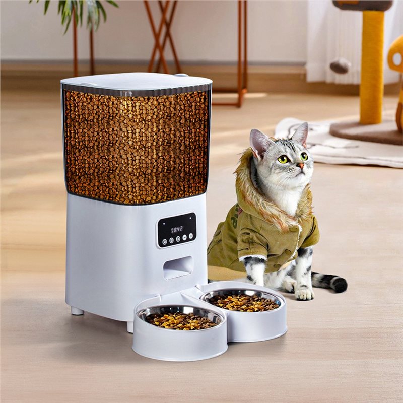 Automatyczny karmnik dla zwier – Automatic Pet Feeder Dual Bowl Stainless recenzja i cena