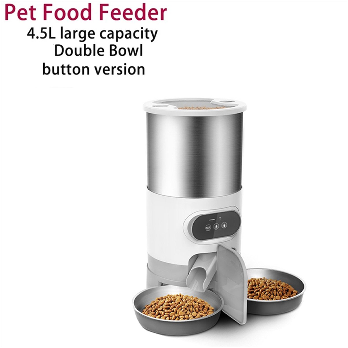 Automatyczny podajnik karmy dl – Automatic Pet Feeder Dual Bowl Stainless recenzja i cena