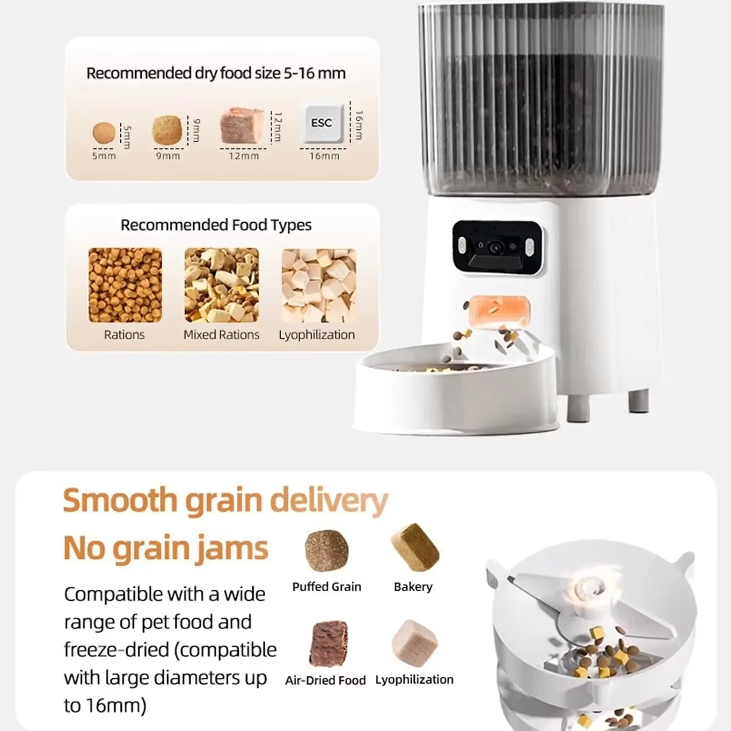 Automatyczny podajnik karmy dl – Smart Pet Feeder Camera 1080P Wifi recenzja i cena