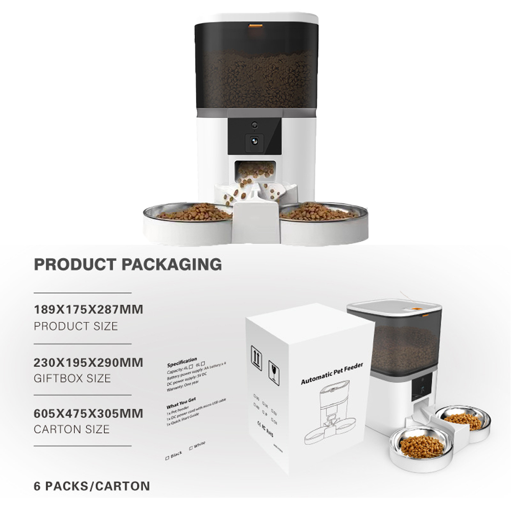 4L Podwójna kamera posiłkowa A – Timed Cat Dog Food Dispenser 4L recenzja i cena
