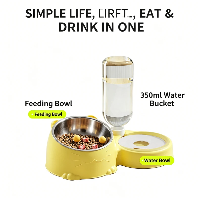Podwójna miska dla zwierząt, a – Automatic Pet Feeder Dual Bowl Stainless recenzja i cena