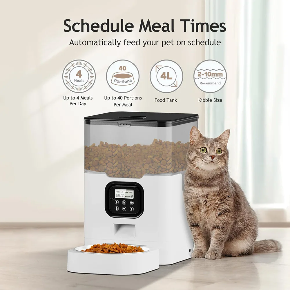 Automatyczna podajarka dla zwi – Timed Cat Dog Food Dispenser 4L recenzja i cena