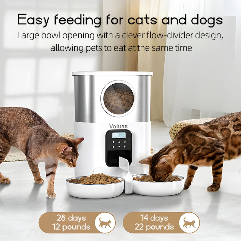 Automatyczna podajarka karmy d – Automatic Pet Feeder Dual Bowl Stainless recenzja i cena