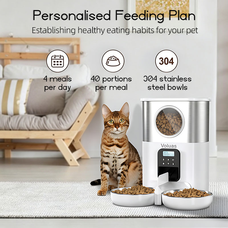 Automatyczna podajarka karmy d – Automatic Pet Feeder Dual Bowl Stainless recenzja i cena