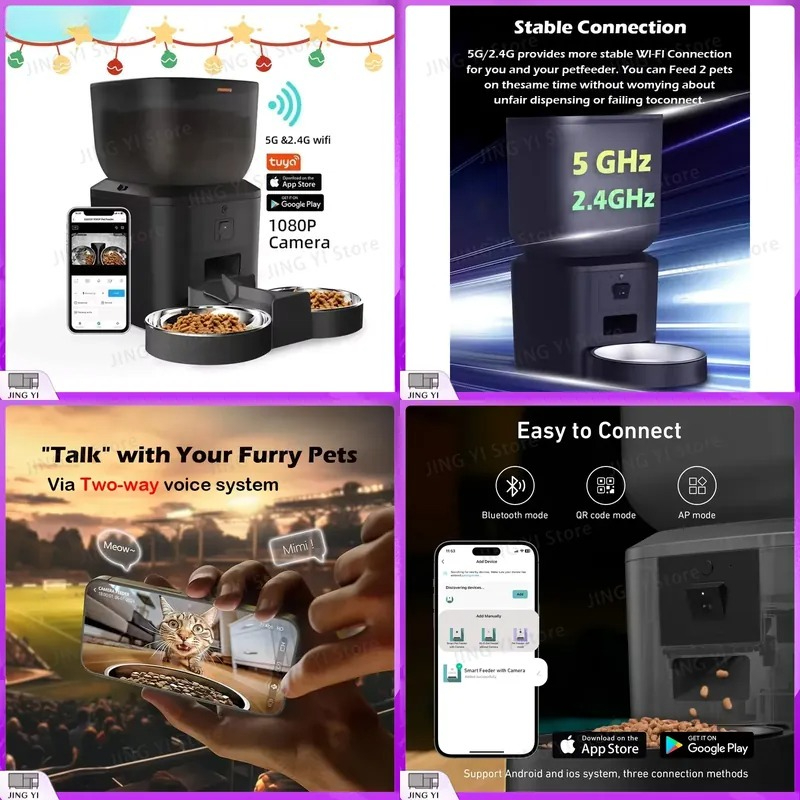 Automatyczny podajnik karmy dl – Smart Pet Feeder Camera 1080P Wifi recenzja i cena