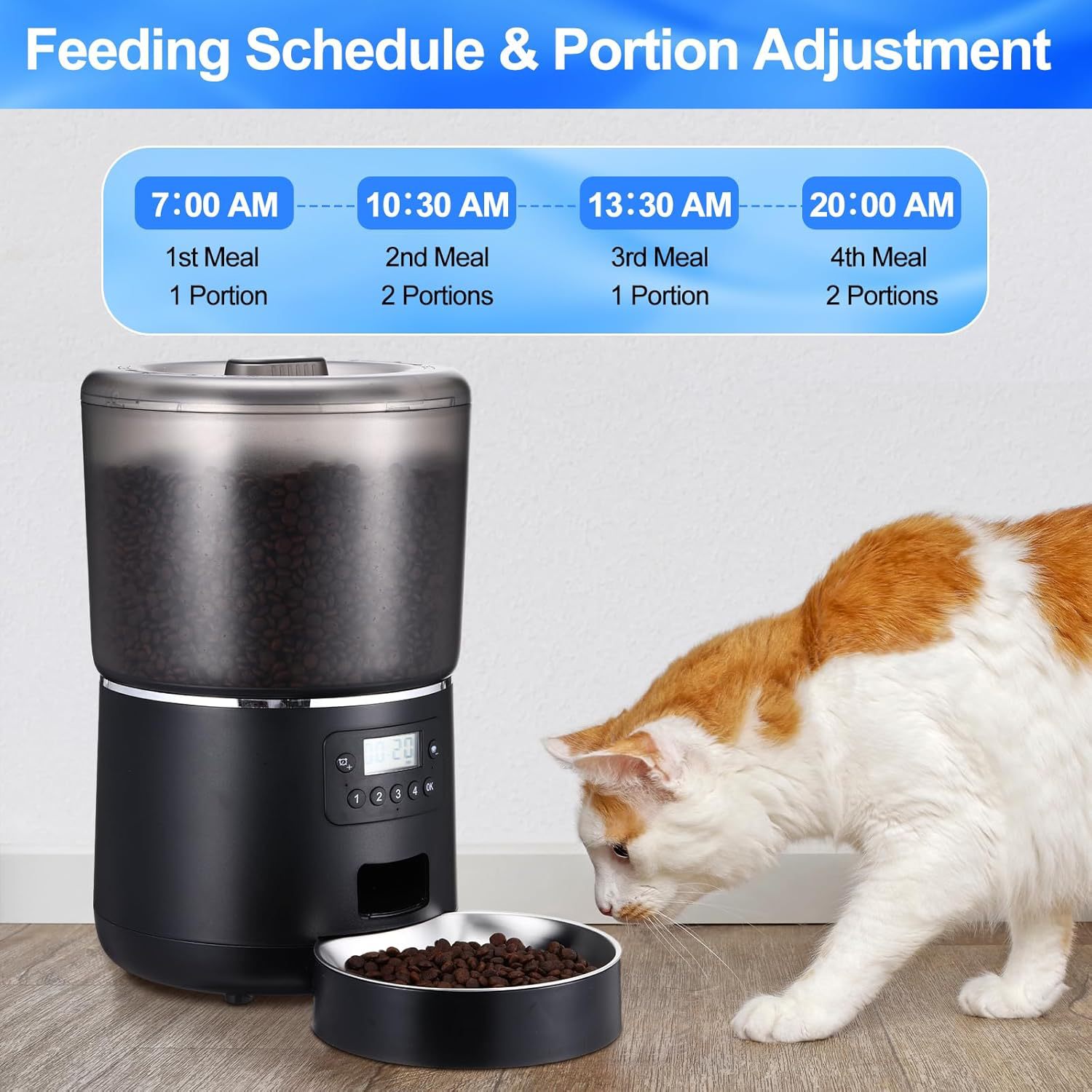 Automatyczny podajnik karmy dl – Timed Cat Dog Food Dispenser 4L recenzja i cena