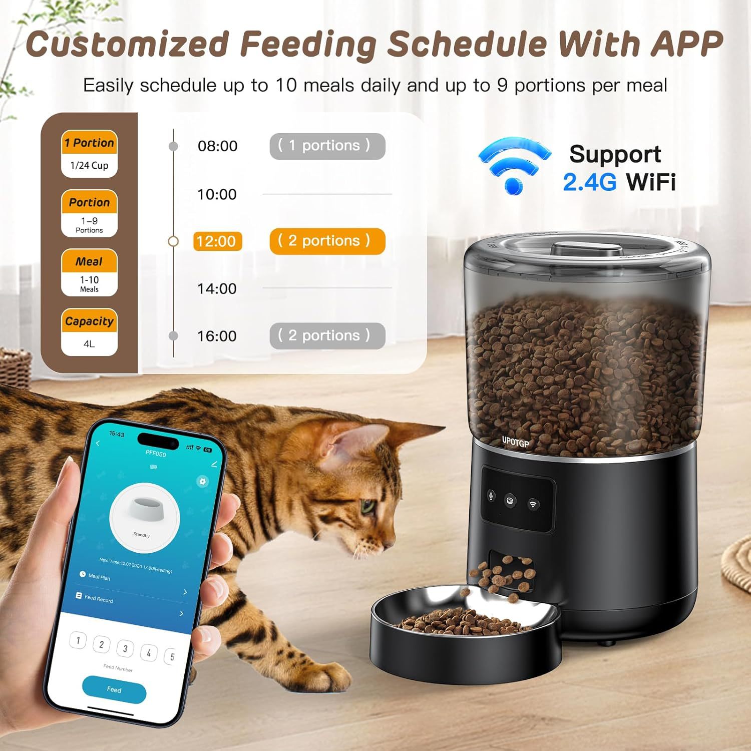 Automatyczny podajnik karmy dl – Timed Cat Dog Food Dispenser 4L recenzja i cena
