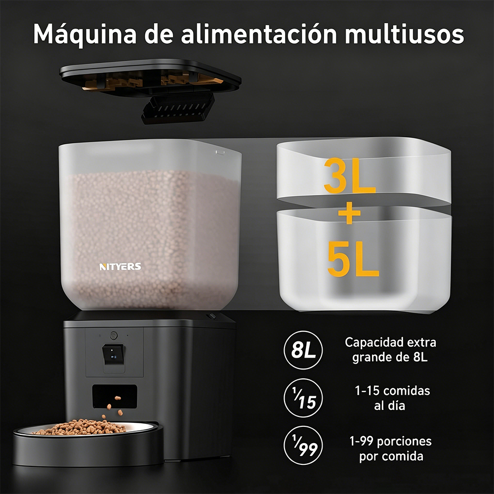 Automatyczny podajnik karmy dl – Smart Pet Feeder Camera 1080P Wifi recenzja i cena
