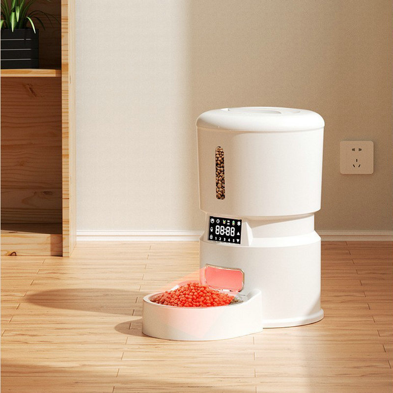 Nowy inteligentny biały plasti – Automatic Pet Feeder Dual Bowl Stainless recenzja i cena