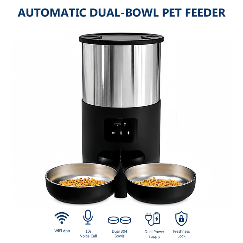 Inteligentna automatyczna poda – Automatic Pet Feeder Dual Bowl Stainless recenzja i cena