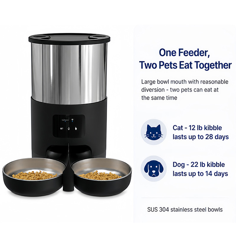 Inteligentna automatyczna poda – Automatic Pet Feeder Dual Bowl Stainless recenzja i cena