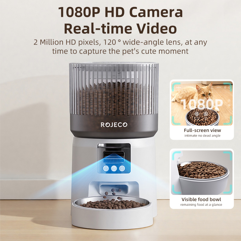 ROJECO – automatyczna podajark – Smart Pet Feeder Camera 1080P Wifi recenzja i cena