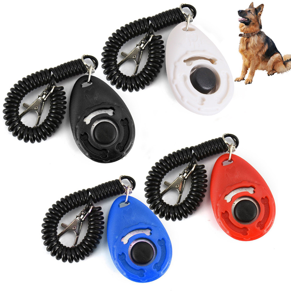 4 sztuki – duże przyciskowe kl – Dog Clicker Training With Wrist Strap recenzja i cena